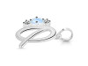 Moonstone & White Topaz Alphabet Q Pendant RBM-RDA-69.