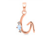Moonstone & White Topaz Alphabet G Pendant RBM-RDA-7.