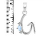 Moonstone & White Topaz Alphabet G Pendant RBM-RDA-7.