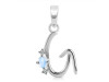 Moonstone & White Topaz Alphabet G Pendant RBM-RDA-7.