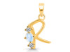 Moonstone & White Topaz Alphabet R Pendant RBM-RDA-70.