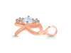 Moonstone & White Topaz Alphabet R Pendant RBM-RDA-70.