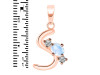 Moonstone & White Topaz Alphabet S Pendant RBM-RDA-71.