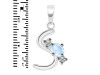 Moonstone & White Topaz Alphabet S Pendant RBM-RDA-71.