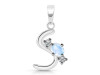 Moonstone & White Topaz Alphabet S Pendant RBM-RDA-71.