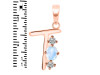 Moonstone & White Topaz Alphabet T Pendant RBM-RDA-72.