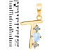 Moonstone & White Topaz Alphabet T Pendant RBM-RDA-72.