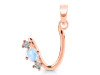 Moonstone & White Topaz Alphabet U Pendant RBM-RDA-73.