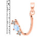 Moonstone & White Topaz Alphabet U Pendant RBM-RDA-73.