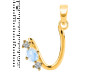 Moonstone & White Topaz Alphabet U Pendant RBM-RDA-73.