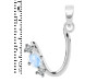 Moonstone & White Topaz Alphabet U Pendant RBM-RDA-73.