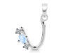 Moonstone & White Topaz Alphabet U Pendant RBM-RDA-73.