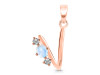 Moonstone & White Topaz Alphabet V Pendant RBM-RDA-74.