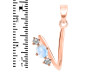 Moonstone & White Topaz Alphabet V Pendant RBM-RDA-74.