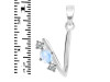 Moonstone & White Topaz Alphabet V Pendant RBM-RDA-74.