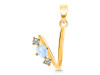 Moonstone & White Topaz Alphabet V Pendant RBM-RDA-74.