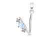 Moonstone & White Topaz Alphabet V Pendant RBM-RDA-74.