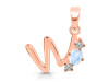 Moonstone & White Topaz Alphabet W Pendant RBM-RDA-75.