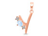 Moonstone & White Topaz Alphabet Y Pendant RBM-RDA-77.