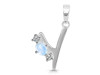 Moonstone & White Topaz Alphabet Y Pendant RBM-RDA-77.