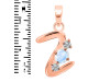 Moonstone & White Topaz Alphabet Z Pendant RBM-RDA-78.