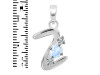 Moonstone & White Topaz Alphabet Z Pendant RBM-RDA-78.