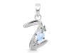 Moonstone & White Topaz Alphabet Z Pendant RBM-RDA-78.