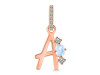 Moonstone & White Topaz Alphabet A Pendant RBM-RDA-79.