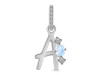 Moonstone & White Topaz Alphabet A Pendant RBM-RDA-79.