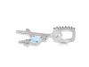 Moonstone & White Topaz Alphabet A Pendant RBM-RDA-79.