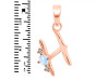 Moonstone & White Topaz Alphabet H Pendant RBM-RDA-8.