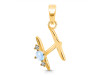 Moonstone & White Topaz Alphabet H Pendant RBM-RDA-8.