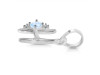 Moonstone & White Topaz Alphabet H Pendant RBM-RDA-8.