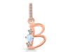 Moonstone & White Topaz Alphabet B Pendant RBM-RDA-80.