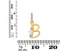 Moonstone & White Topaz Alphabet B Pendant RBM-RDA-80.