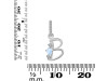 Moonstone & White Topaz Alphabet B Pendant RBM-RDA-80.