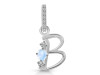 Moonstone & White Topaz Alphabet B Pendant RBM-RDA-80.
