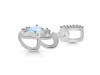 Moonstone & White Topaz Alphabet B Pendant RBM-RDA-80.