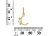 Moonstone & White Topaz Alphabet C Pendant RBM-RDA-81.