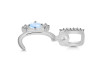 Moonstone & White Topaz Alphabet C Pendant RBM-RDA-81.
