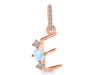 Moonstone & White Topaz Alphabet E Pendant RBM-RDA-83.