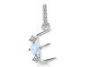 Moonstone & White Topaz Alphabet E Pendant RBM-RDA-83.