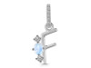 Moonstone & White Topaz Alphabet F Pendant RBM-RDA-84.