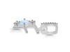 Moonstone & White Topaz Alphabet F Pendant RBM-RDA-84.