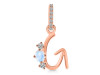Moonstone & White Topaz Alphabet G Pendant RBM-RDA-85.