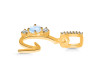 Moonstone & White Topaz Alphabet G Pendant RBM-RDA-85.