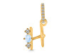 Moonstone & White Topaz Alphabet H Pendant RBM-RDA-86.