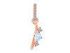 Moonstone & White Topaz Alphabet I Pendant RBM-RDA-87.