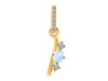 Moonstone & White Topaz Alphabet I Pendant RBM-RDA-87.