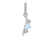 Moonstone & White Topaz Alphabet I Pendant RBM-RDA-87.